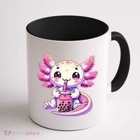 Axolotl Boba Tea Bubble Tea Anime Cute Kawaii Axolotl Coffee Mug thumb 1