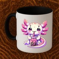 Axolotl Boba Tea Bubble Tea Anime Cute Kawaii Axolotl Coffee Mug thumb 2