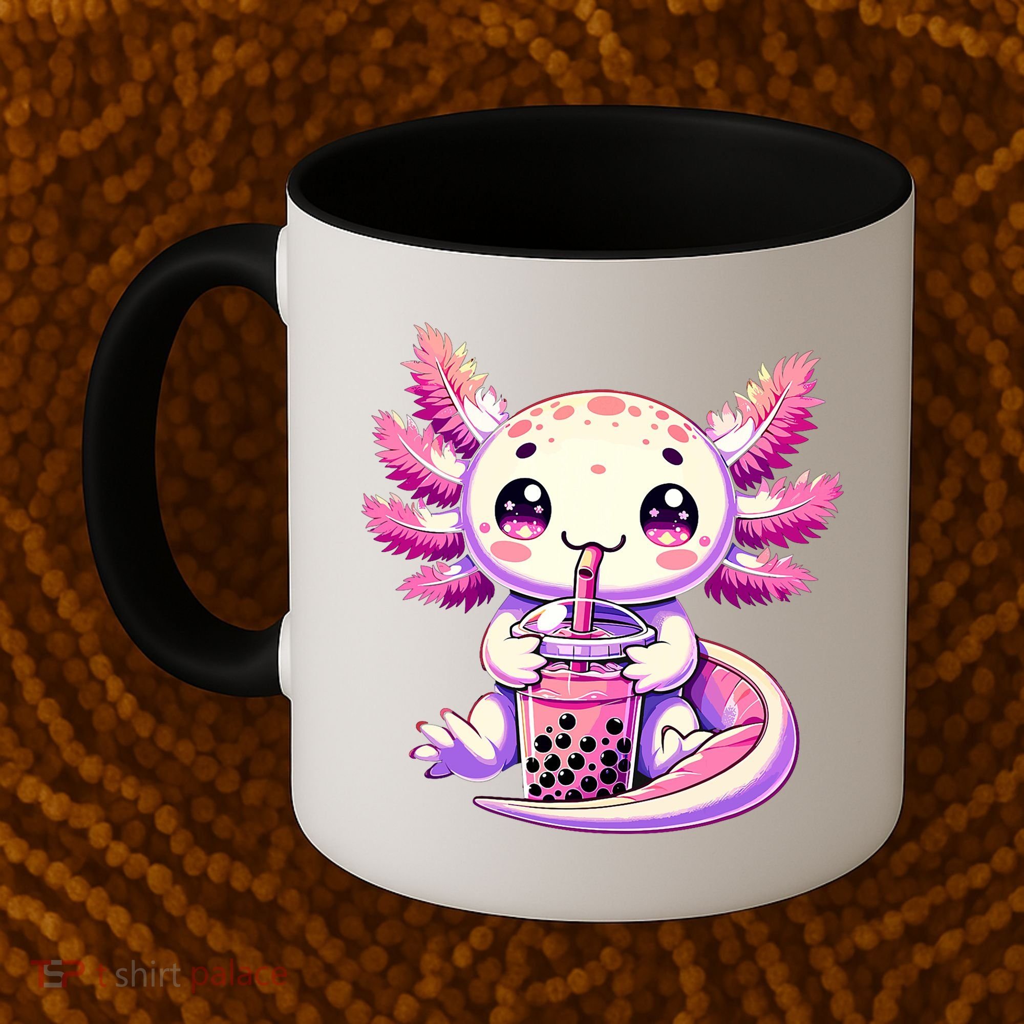 Axolotl Boba Tea Bubble Tea Anime Cute Kawaii Axolotl Coffee Mug