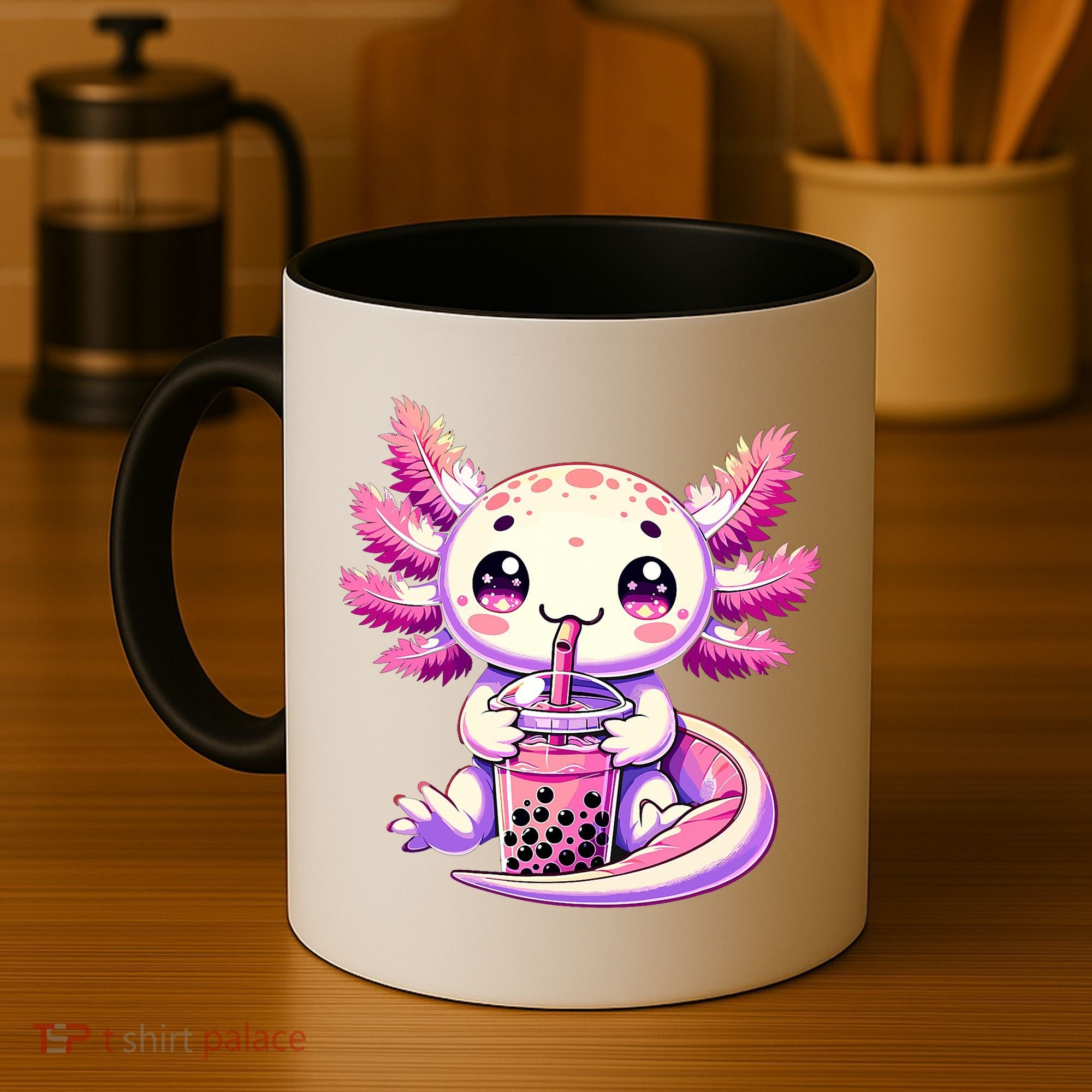 Axolotl Boba Tea Bubble Tea Anime Cute Kawaii Axolotl Coffee Mug