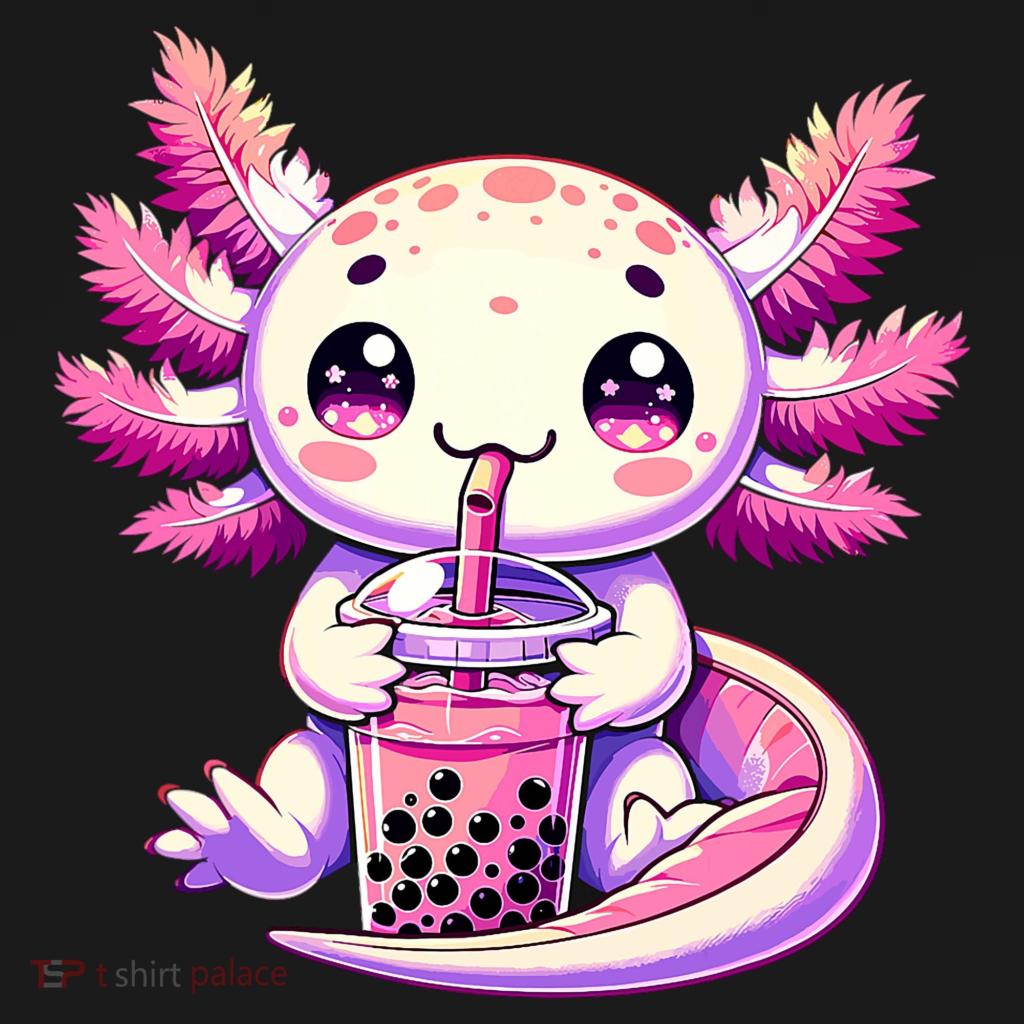 Axolotl Boba Tea Bubble Tea Anime Cute Kawaii Axolotl Women's Hoodie