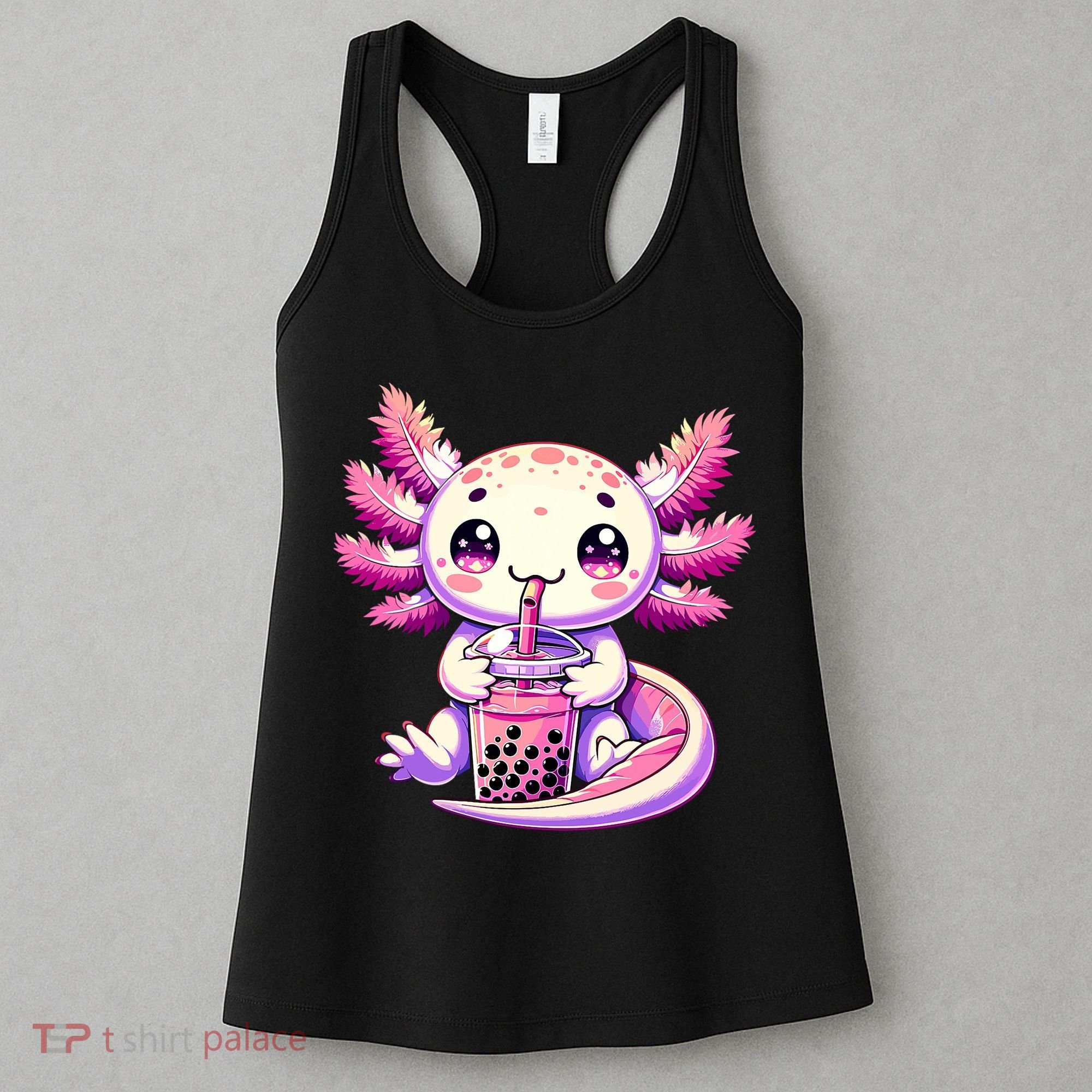 Axolotl Boba Tea Bubble Tea Anime Cute Kawaii Axolotl Women's Tank Top