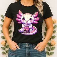 Axolotl Boba Tea Bubble Tea Anime Cute Kawaii Axolotl Women's T-Shirt thumb 2