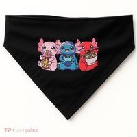 Axolotl Boba Tea Bubble Tea Gaming Gamer Ramen Axolotl  USA-Made Doggie Bandana thumb 0
