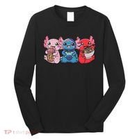 Axolotl Boba Tea Bubble Tea Gaming Gamer Ramen Axolotl  Long Sleeve Shirt thumb 0