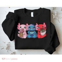 Axolotl Boba Tea Bubble Tea Gaming Gamer Ramen Axolotl  Sweatshirt thumb 2