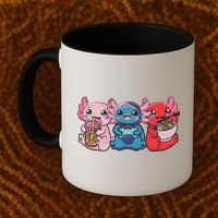 Axolotl Boba Tea Bubble Tea Gaming Gamer Ramen Axolotl  Coffee Mug thumb 2