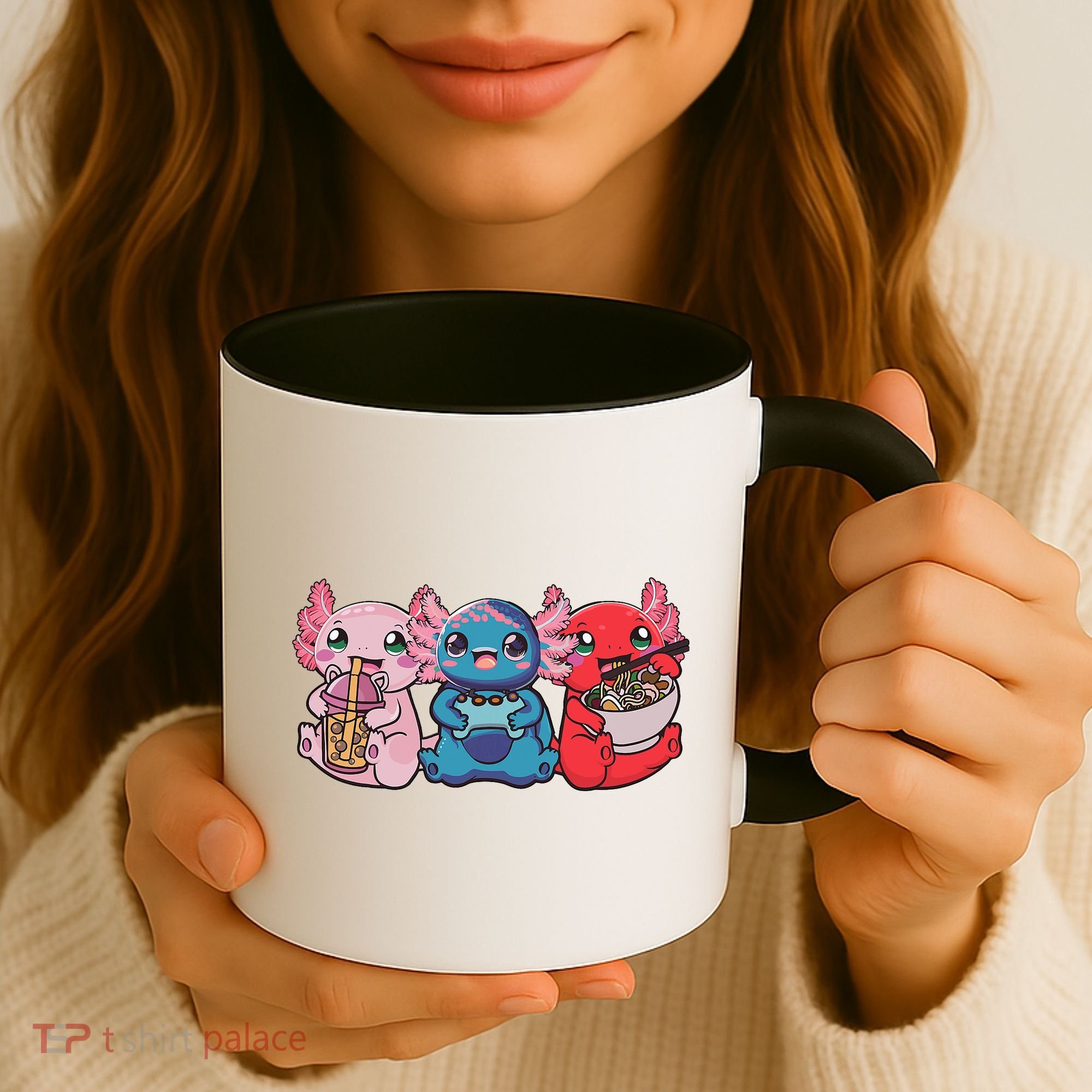 Axolotl Boba Tea Bubble Tea Gaming Gamer Ramen Axolotl  Coffee Mug