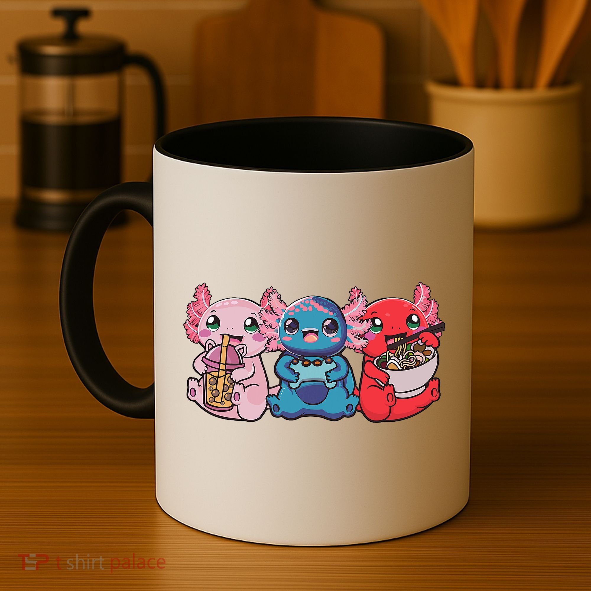 Axolotl Boba Tea Bubble Tea Gaming Gamer Ramen Axolotl  Coffee Mug
