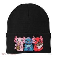 Axolotl Boba Tea Bubble Tea Gaming Gamer Ramen Axolotl  Beanie thumb 0