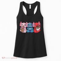 Axolotl Boba Tea Bubble Tea Gaming Gamer Ramen Axolotl  Women's Tank Top thumb 0