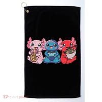 Axolotl Boba Tea Bubble Tea Gaming Gamer Ramen Axolotl  Golf Towel thumb 0