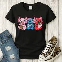 Axolotl Boba Tea Bubble Tea Gaming Gamer Ramen Axolotl  Women's T-Shirt thumb 3