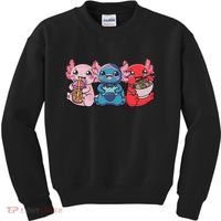 Axolotl Boba Tea Bubble Tea Gaming Gamer Ramen Axolotl  Kids Sweatshirt thumb 0
