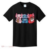Axolotl Boba Tea Bubble Tea Gaming Gamer Ramen Axolotl  Kids T-Shirt thumb 0
