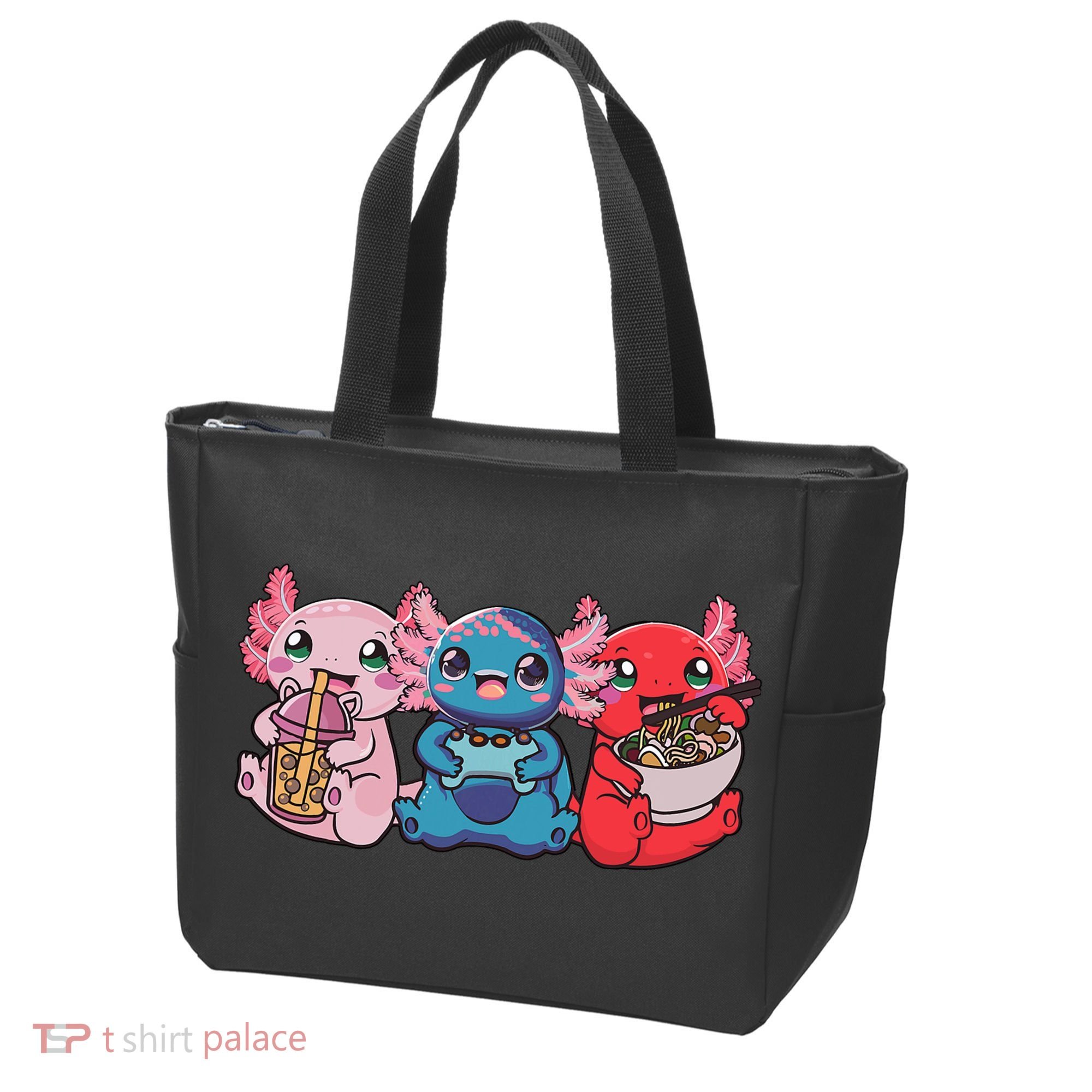 Axolotl Boba Tea Bubble Tea Gaming Gamer Ramen Axolotl  Tote Bag