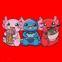 Axolotl Boba Tea Bubble Tea Gaming Gamer Ramen Axolotl  Santa Hat thumb 1