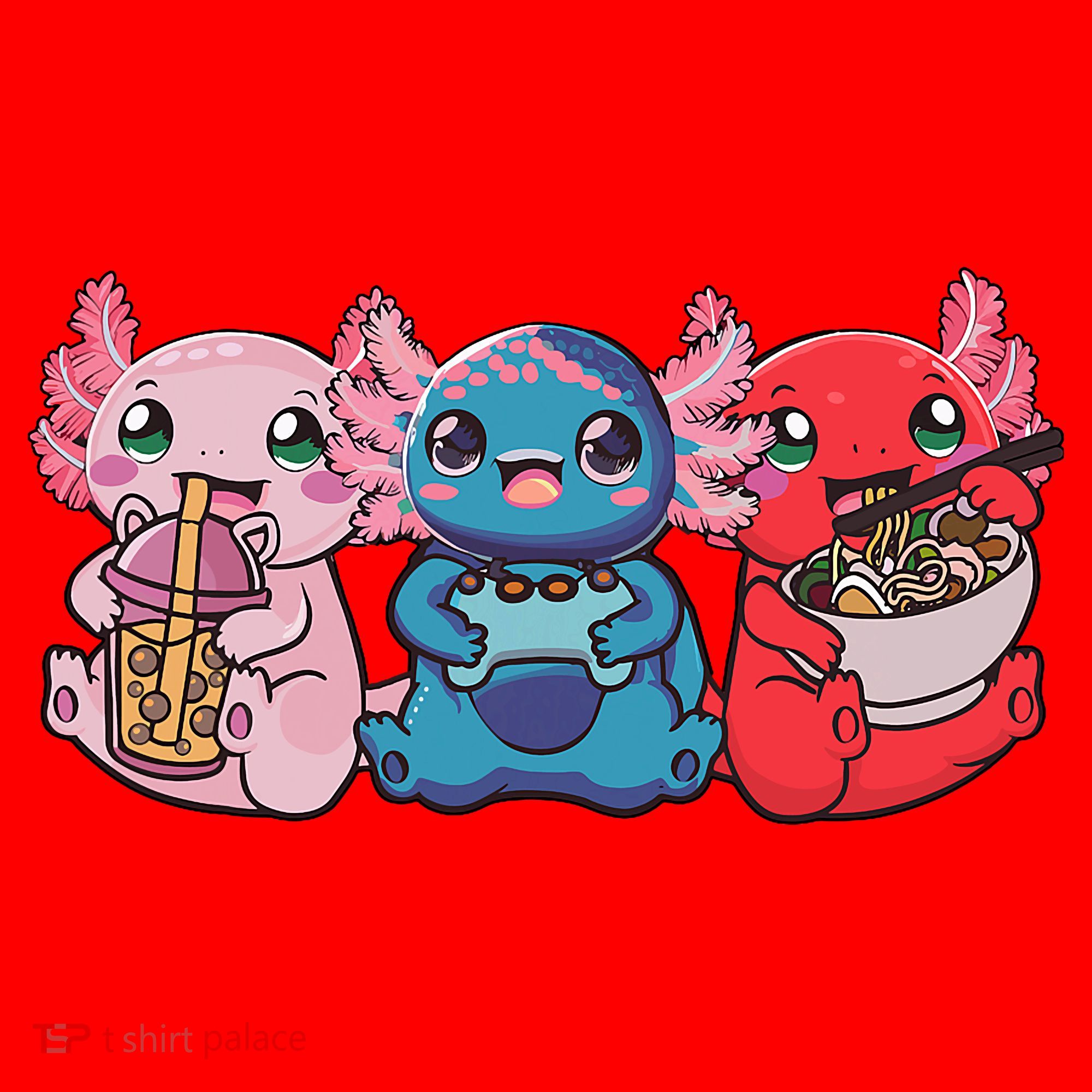 Axolotl Boba Tea Bubble Tea Gaming Gamer Ramen Axolotl  Santa Hat
