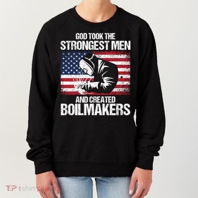 American Boilermakers Union Worker Strongest Us Flag Gift Women's Sweatshirt