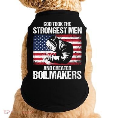 American Boilermakers Union Worker Strongest Us Flag Gift Doggie Tank