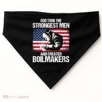 American Boilermakers Union Worker Strongest Us Flag Gift USA-Made Doggie Bandana thumb 0