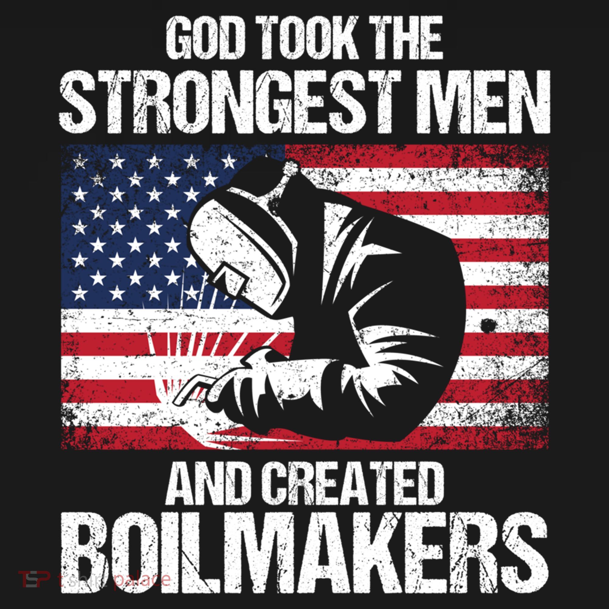 American Boilermakers Union Worker Strongest Us Flag Gift Bucket Hat