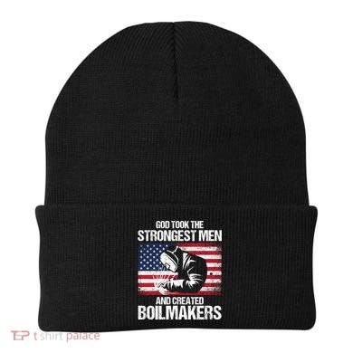 American Boilermakers Union Worker Strongest Us Flag Gift Beanie