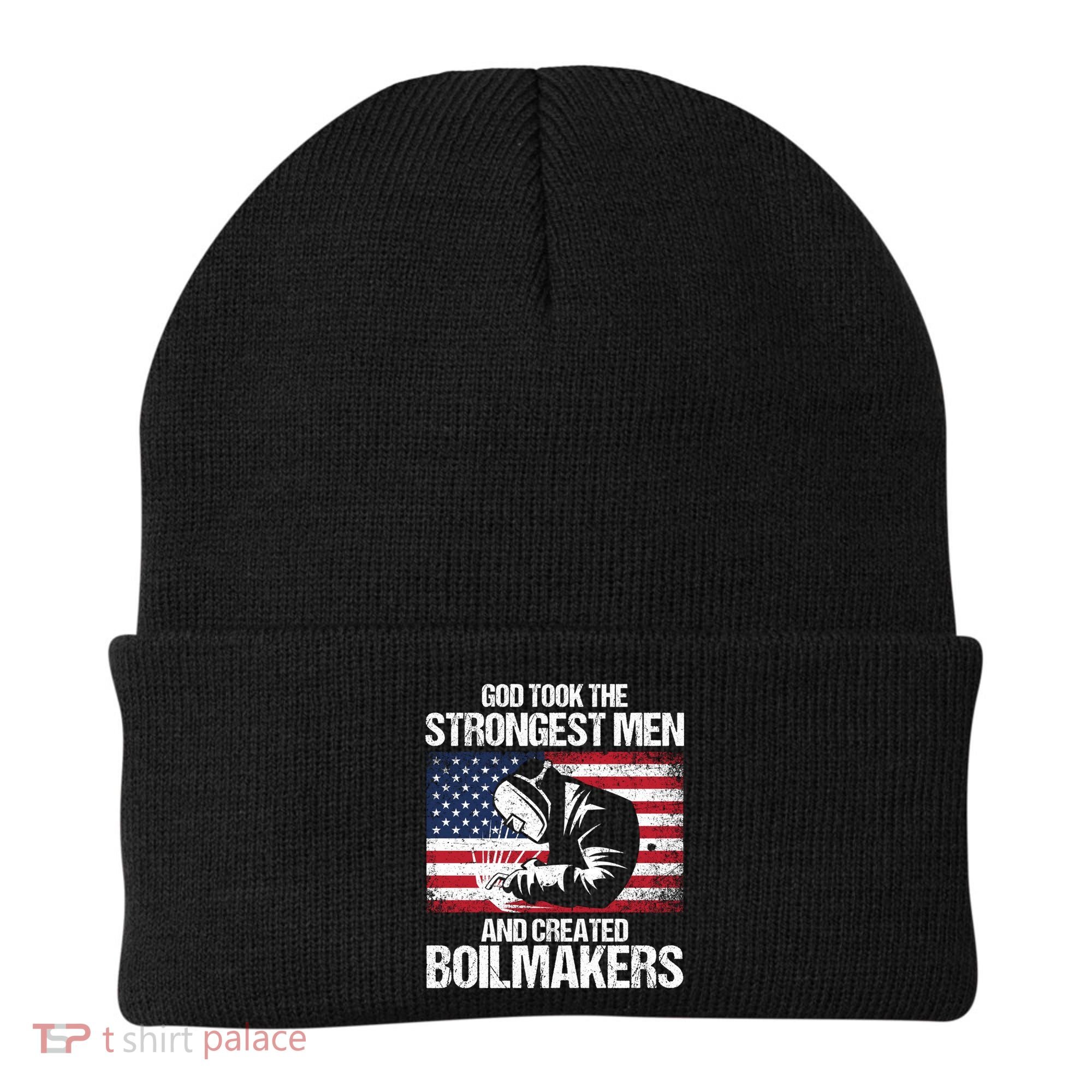 American Boilermakers Union Worker Strongest Us Flag Gift Beanie