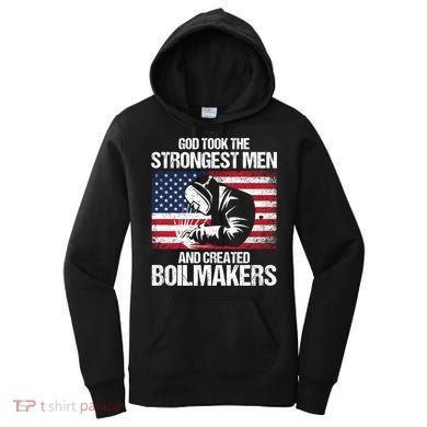 American Boilermakers Union Worker Strongest Us Flag Gift Women's Hoodie