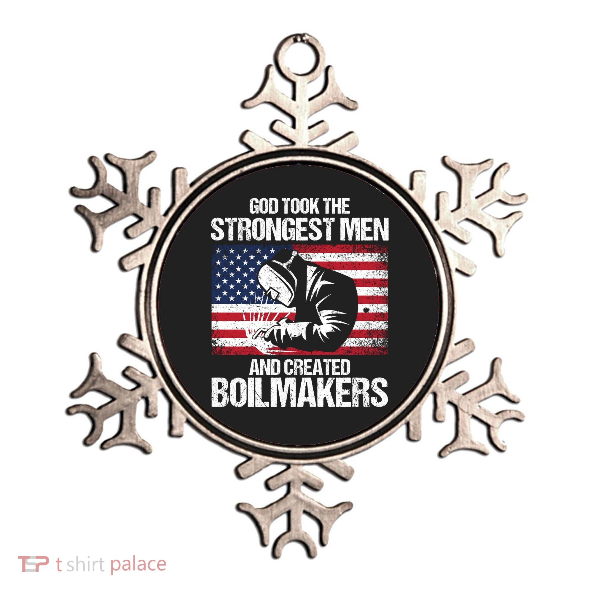 American Boilermakers Union Worker Strongest Us Flag Gift Ornament