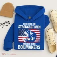 American Boilermakers Union Worker Strongest Us Flag Gift Hoodie thumb 4