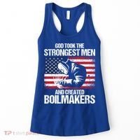 American Boilermakers Union Worker Strongest Us Flag Gift Women's Tank Top thumb 0