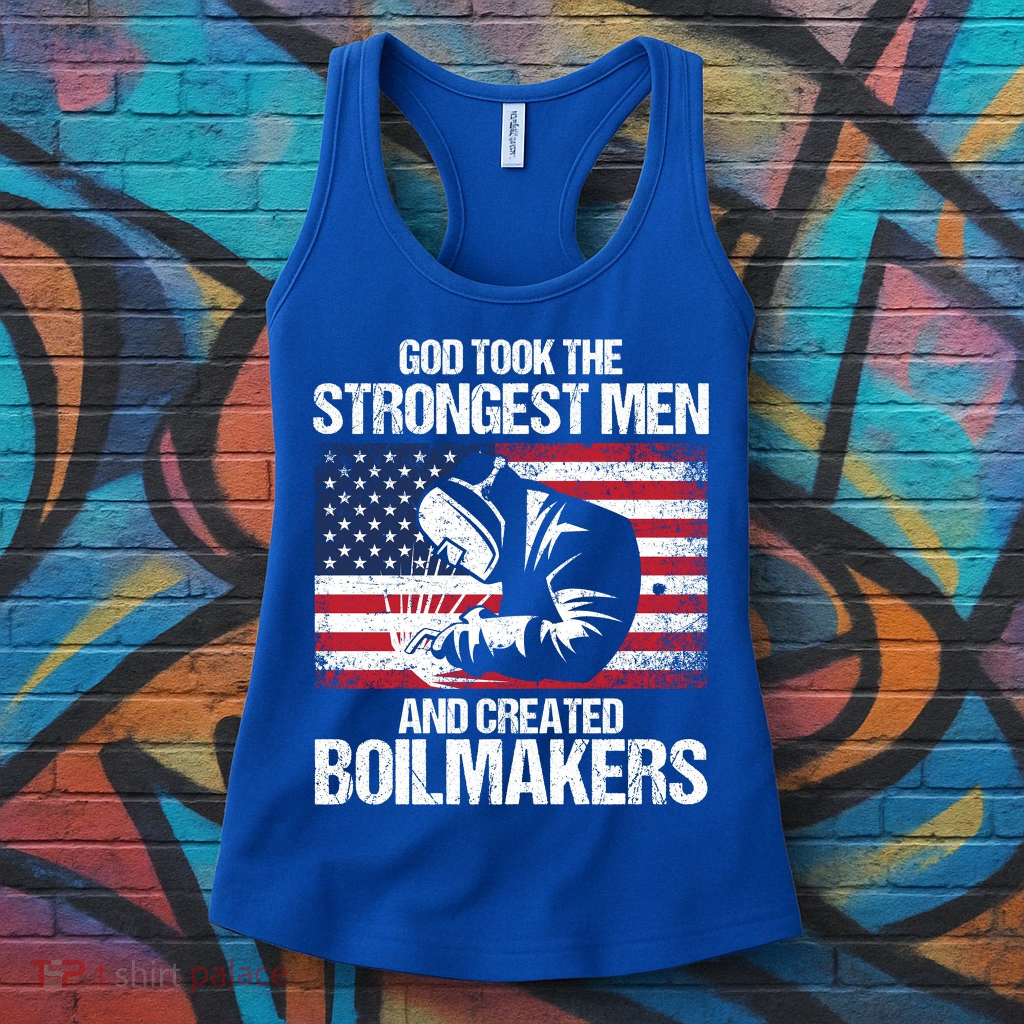 American Boilermakers Union Worker Strongest Us Flag Gift Women's Tank Top