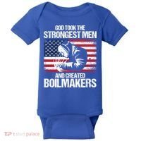 American Boilermakers Union Worker Strongest Us Flag Gift Baby Bodysuit thumb 0
