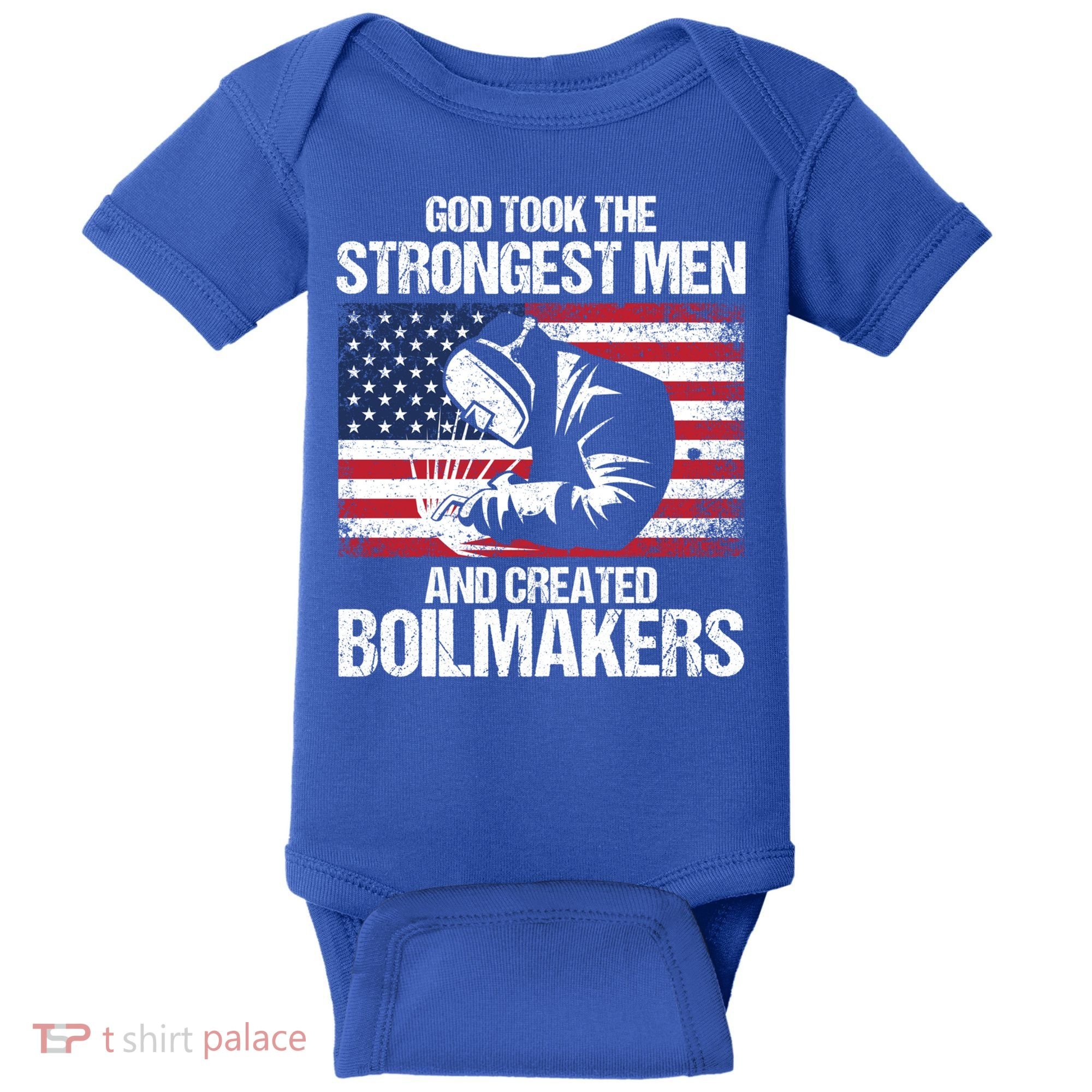 American Boilermakers Union Worker Strongest Us Flag Gift Baby Bodysuit