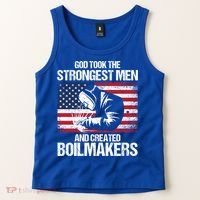 American Boilermakers Union Worker Strongest Us Flag Gift Tank Top thumb 2