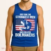 American Boilermakers Union Worker Strongest Us Flag Gift Tank Top thumb 3