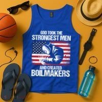 American Boilermakers Union Worker Strongest Us Flag Gift Tank Top thumb 4