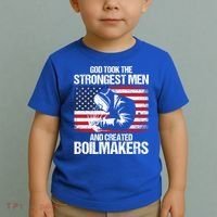 American Boilermakers Union Worker Strongest Us Flag Gift Toddler T-Shirt thumb 2