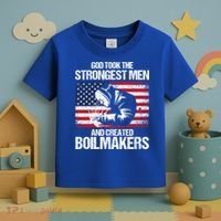 American Boilermakers Union Worker Strongest Us Flag Gift Toddler T-Shirt thumb 3