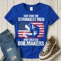 American Boilermakers Union Worker Strongest Us Flag Gift Women's T-Shirt thumb 3