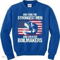 American Boilermakers Union Worker Strongest Us Flag Gift Kids Sweatshirt thumb 0