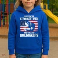 American Boilermakers Union Worker Strongest Us Flag Gift Kids Hoodie thumb 3