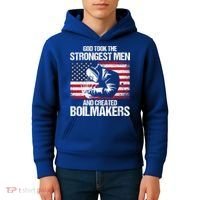 American Boilermakers Union Worker Strongest Us Flag Gift Kids Hoodie thumb 4