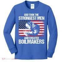 American Boilermakers Union Worker Strongest Us Flag Gift Kids Long Sleeve Shirt thumb 0