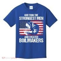 American Boilermakers Union Worker Strongest Us Flag Gift Kids T-Shirt thumb 0