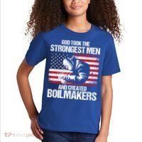 American Boilermakers Union Worker Strongest Us Flag Gift Kids T-Shirt thumb 2