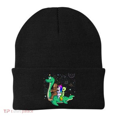Alien Bigfoot Unicorn Riding Loch Ness Monster Halloween Beanie
