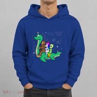 Alien Bigfoot Unicorn Riding Loch Ness Monster Halloween Hoodie thumb 0