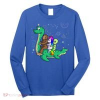 Alien Bigfoot Unicorn Riding Loch Ness Monster Halloween Long Sleeve Shirt thumb 0